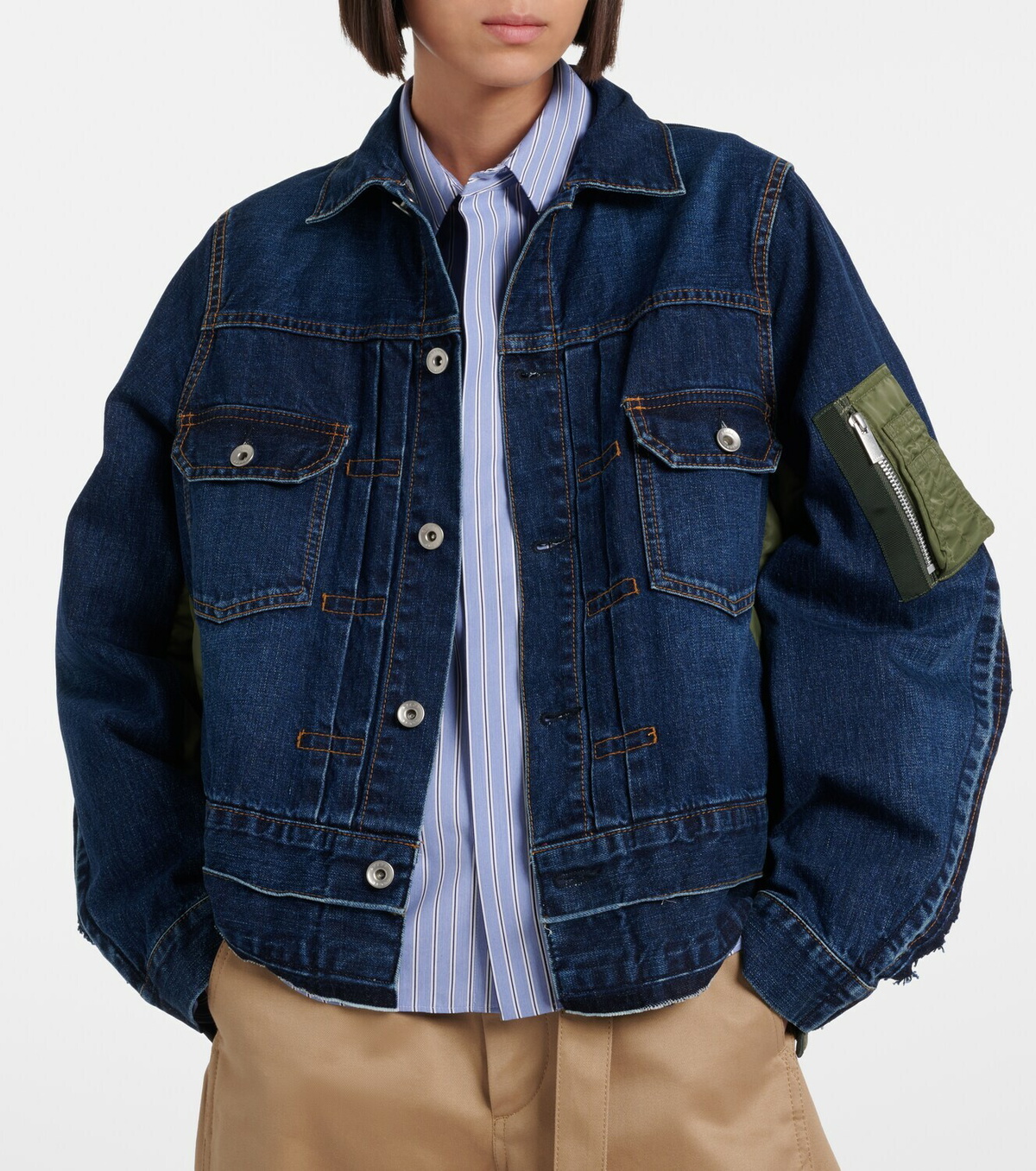 Sacai Denim bomber jacket