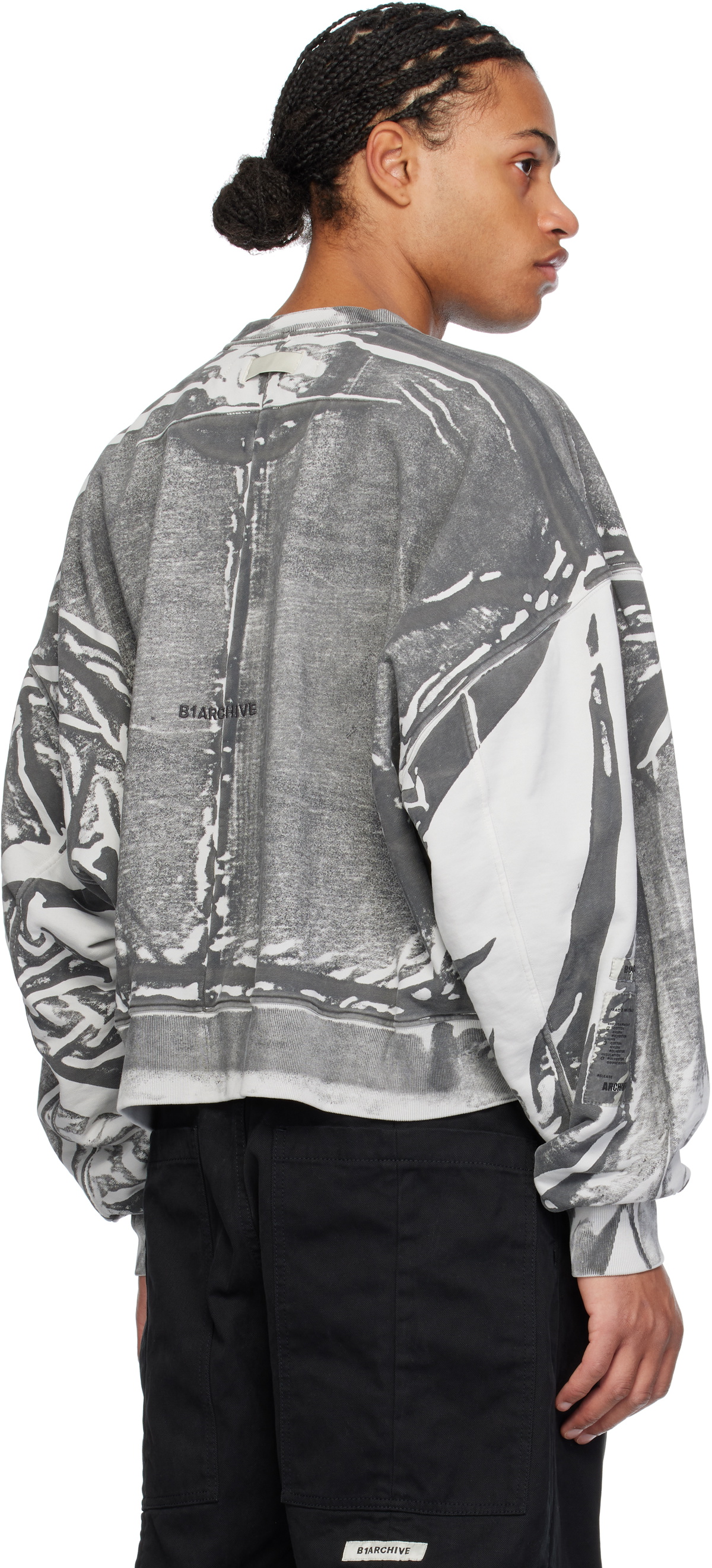 B1ARCHIVE Gray Oversized Crewneck Sweatshirt