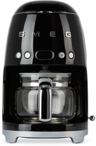 SMEG Black Retro-Style Drip Coffee Maker, 1.2 L