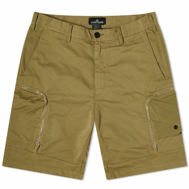 Photo: Stone Island Shadow Project Men's Cargo Short in Olive