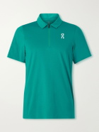 On - Court Logo-Printed Shell Polo Shirt - Green