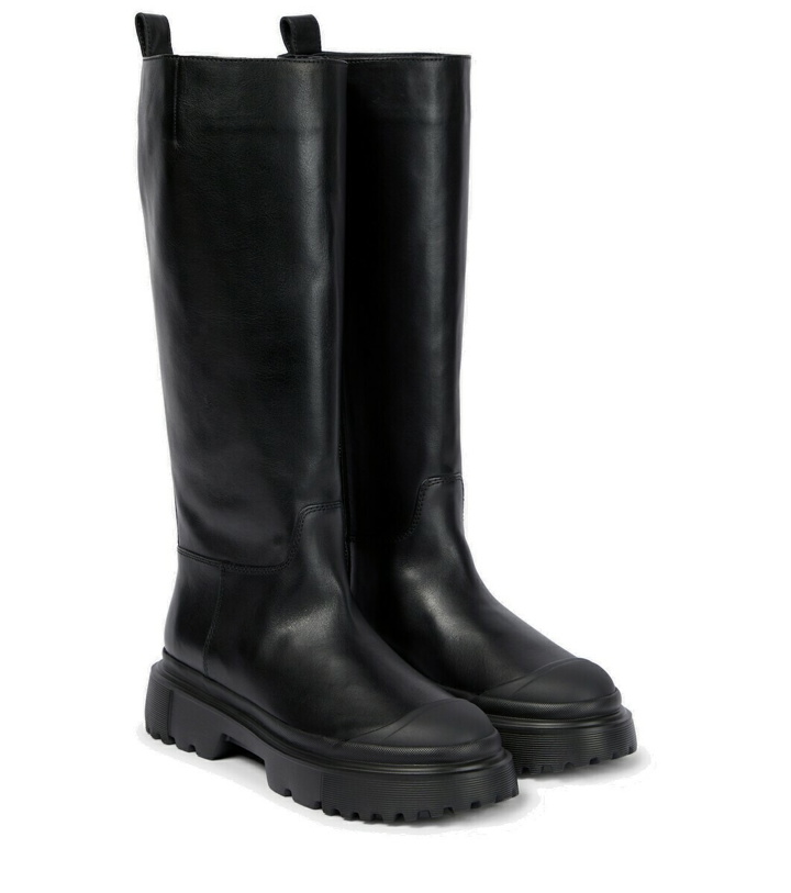 Photo: Hogan Leather knee-high boots