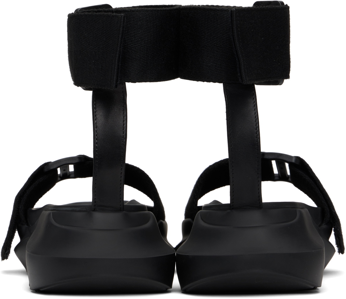 Rick Owens Black Hollywood Strap Spartan Geth Slide Sandals Rick Owens