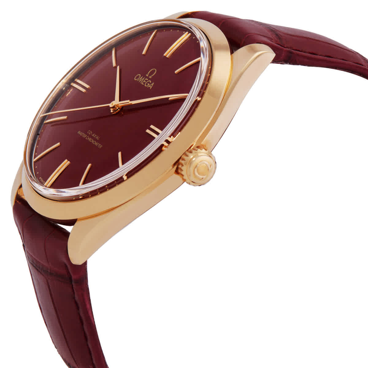 Omega 125th Anniversary Edition De Ville Tresor Automatic Red Dial Watch 435.53.40.21.11.001