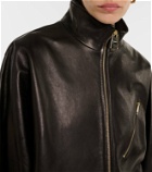 Khaite Shallin oversized leather jacket