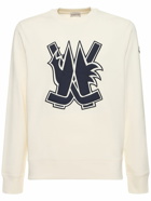 MONCLER - Logo Patch Cotton Crewneck Sweatshirt