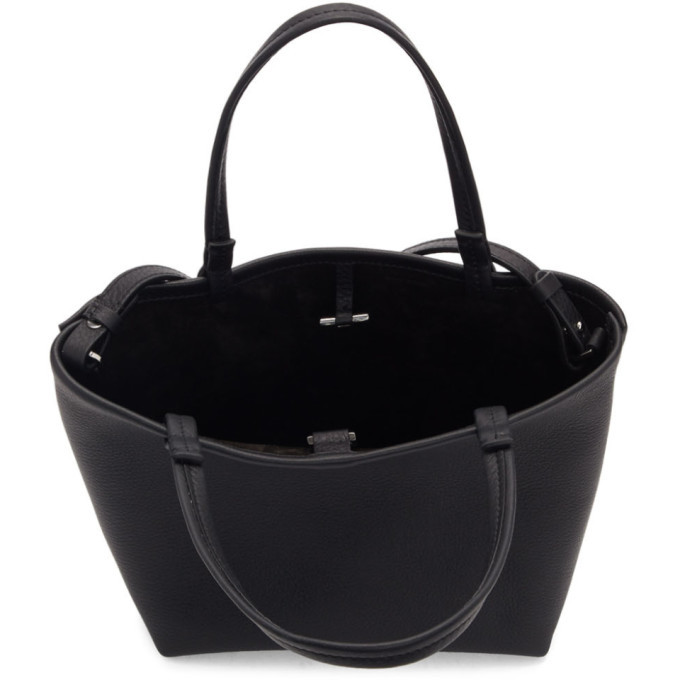 The Row Small Park Tote Shopper Bag in Black PLD