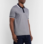 Hugo Boss - Philipson 66 Slim-Fit Contrast-Tipped Mercerised Cotton Polo Shirt - Blue