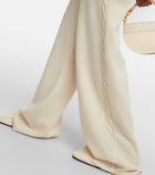 Loro Piana Napier high-rise cashmere wide-leg pants