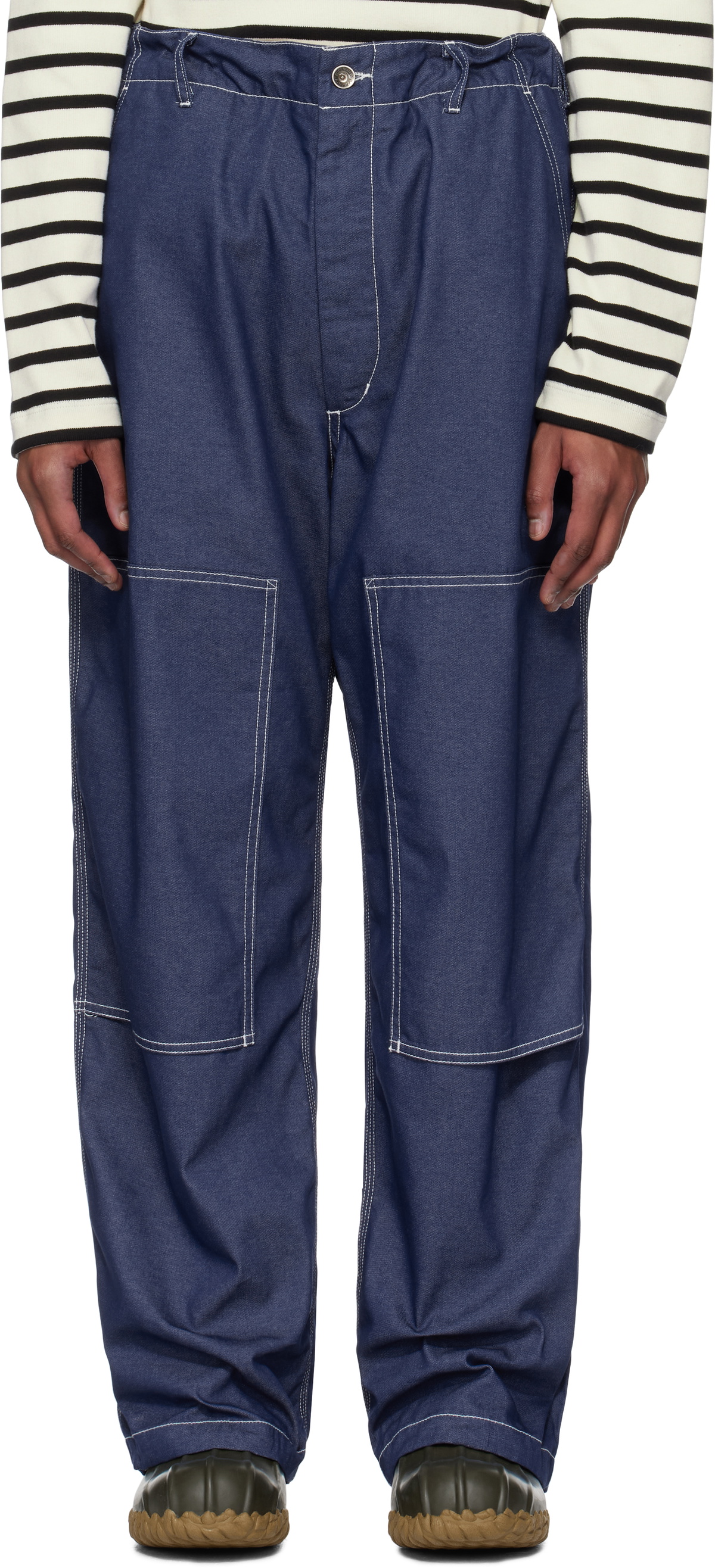 Engineered Garments Men's Fatigue Pant in 80Z Indigo Denim
