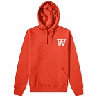 Wood Wood Men's Ian Double A Popover Hoody in Chili Red