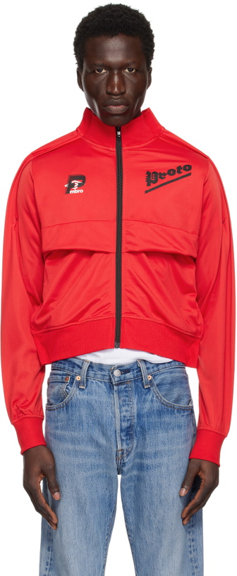 Photo: Prototypes Red Cropped Track Jacket