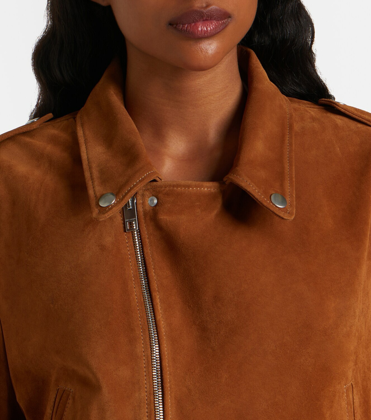 Nili Lotan Evel suede biker jacket