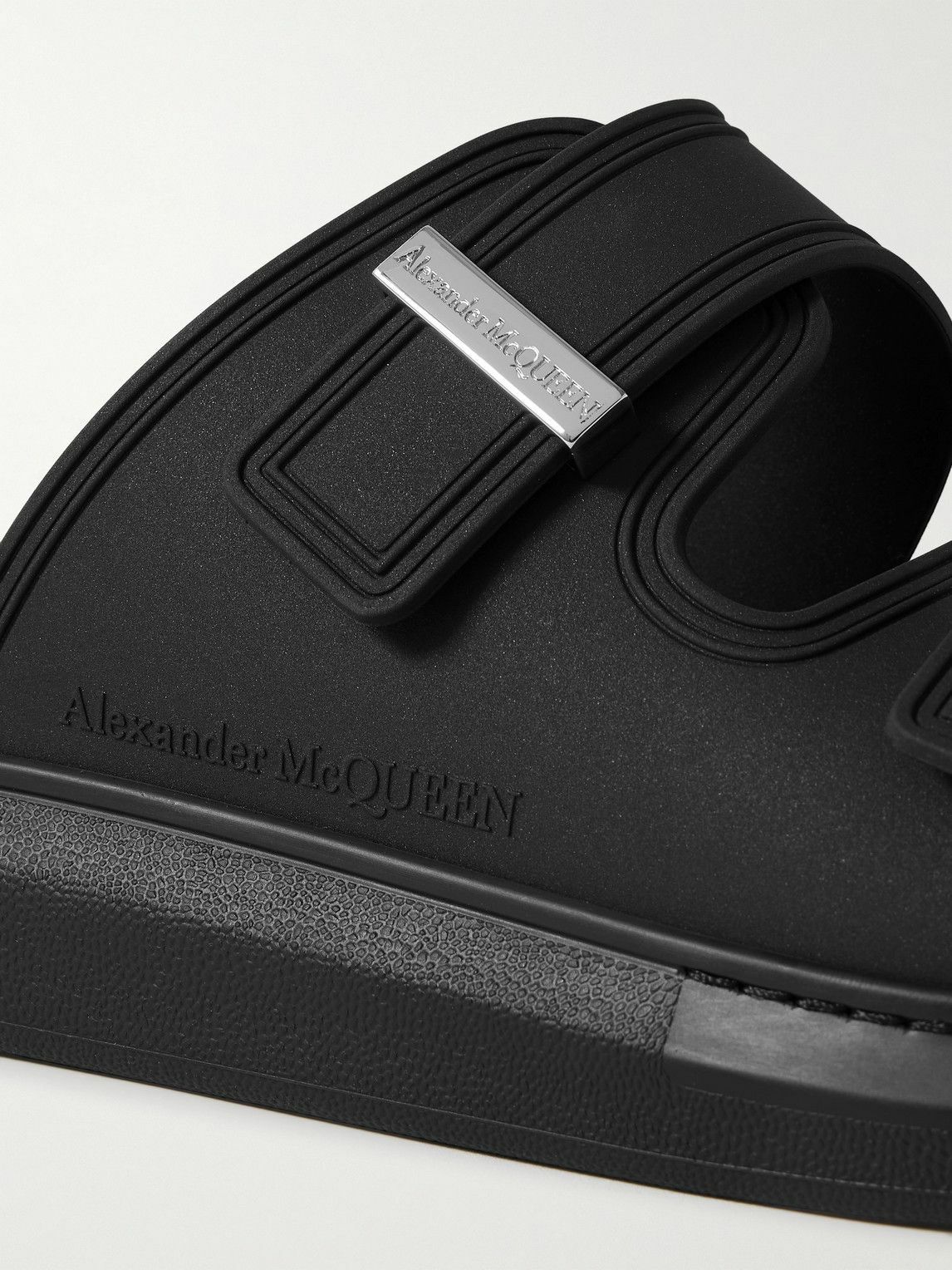 McQueen - Exagerrated-Sole Rubber Slides - Black