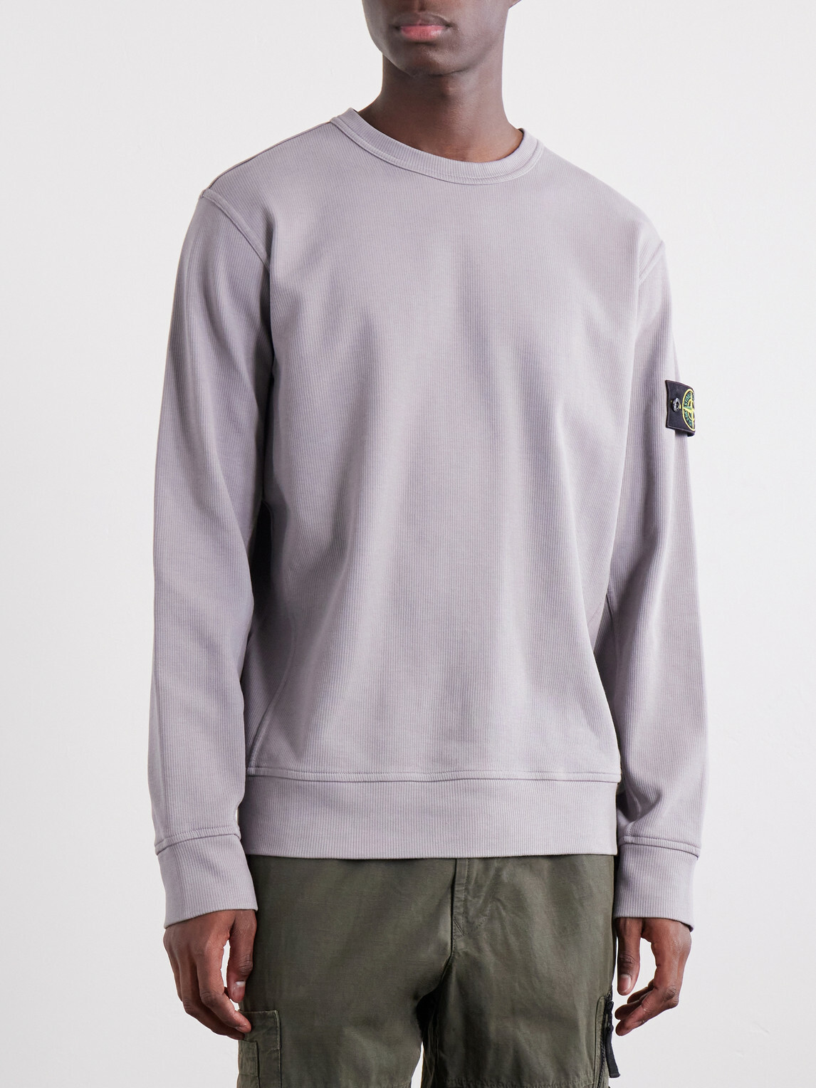 Stone Island - Cotton-Jersey Sweatshirt - Gray