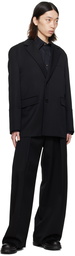 Wooyoungmi Black Wide Trousers