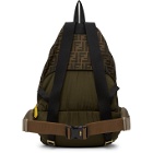 Fendi Khaki and Gold Forever Fendi Convertible Backpack