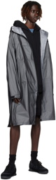 Y-3 Black Two-Way Zip Rain Coat