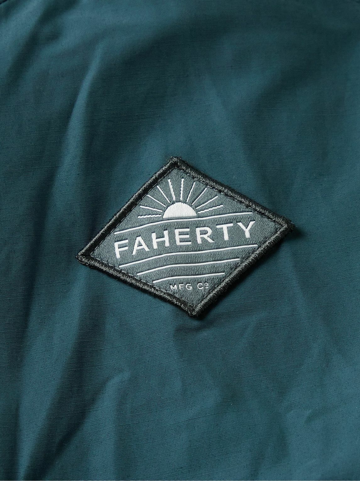 Faherty Label Faherty - Logo-Appliquéd Colour-Block Organic Cotton and Nylon-Blend ...