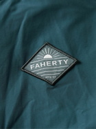 Faherty - Logo-Appliquéd Colour-Block Organic Cotton and Nylon-Blend Anorak - Blue