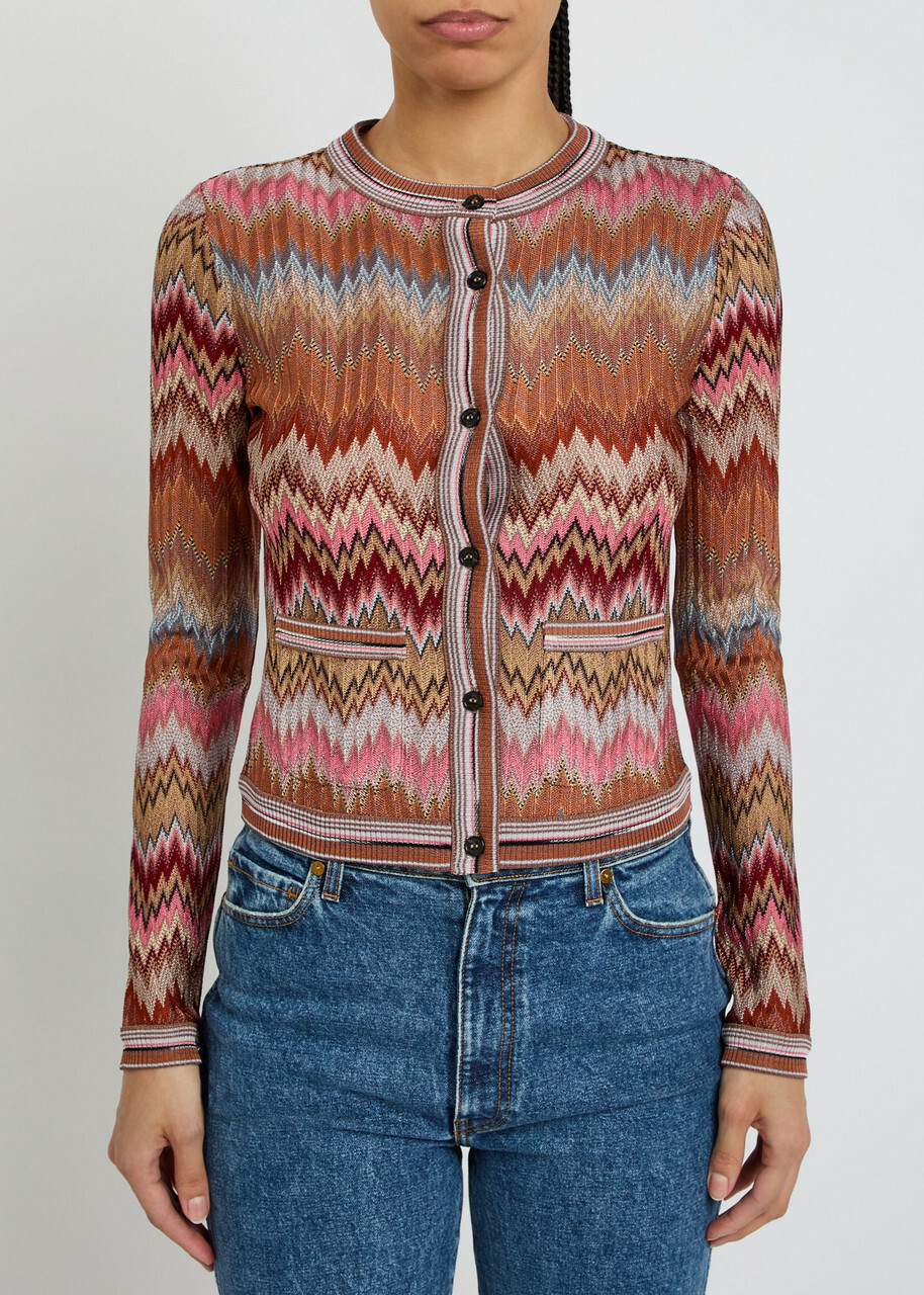 Missoni Zigzag Fine-knit Cardigan Multicoloured
