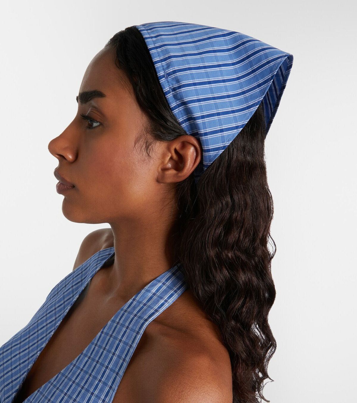 Faithfull Lucia checked cotton scarf