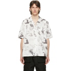 Rhude White and Black Doodle Shirt