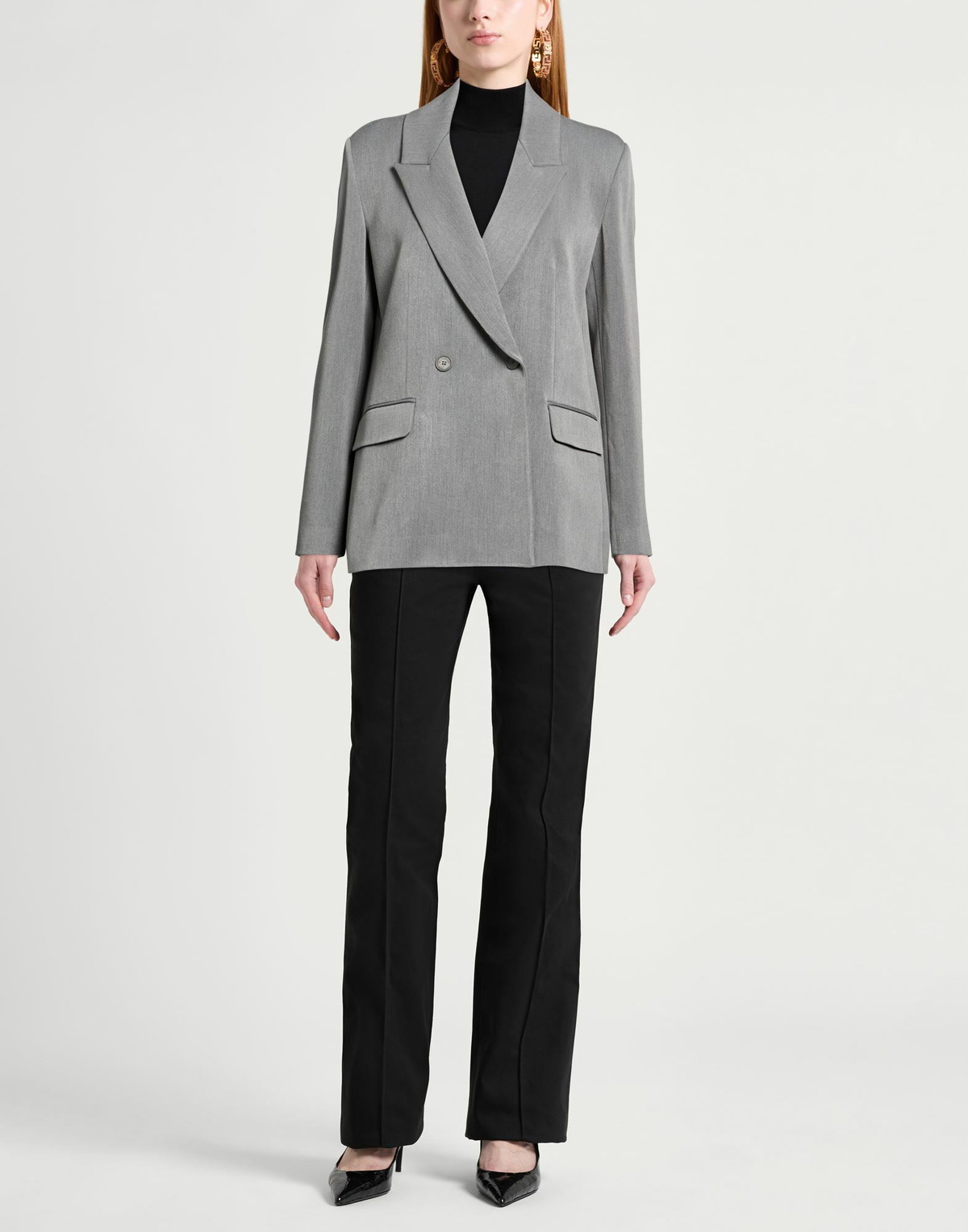 Manila Grace Womens Blazer in Grey