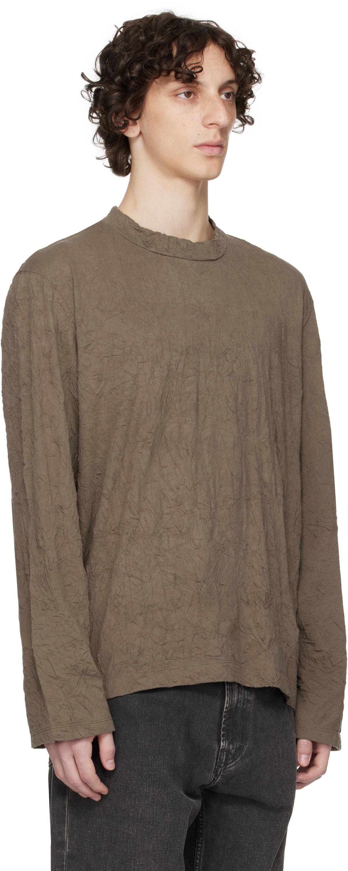 OUR LEGACY Khaki Big Longsleeve T-shirt Our Legacy