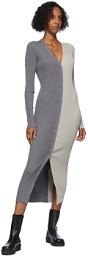 Staud Grey & Taupe Shoko Sweater Dress