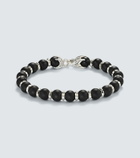 David Yurman Spiritual Beads sterling silver bracelet with black onyx