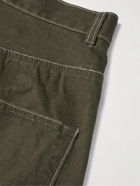 Auralee - Organic Cotton-Canvas Shorts - Green