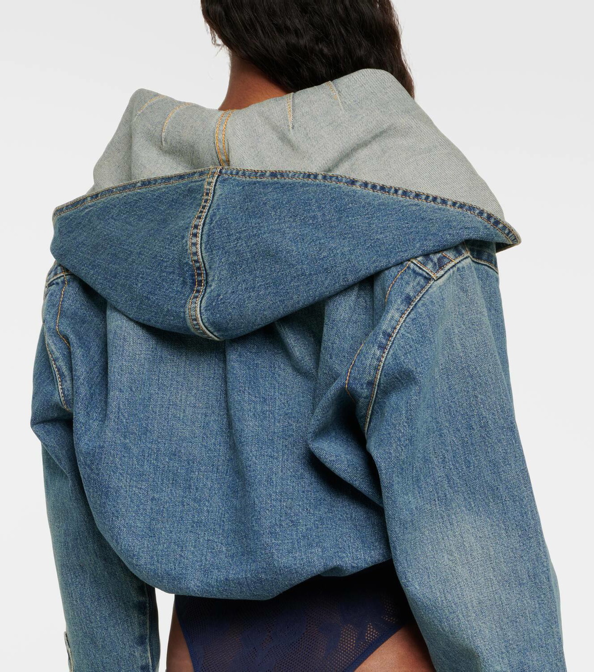 ALAÏA Women's Denim Hood Jacket