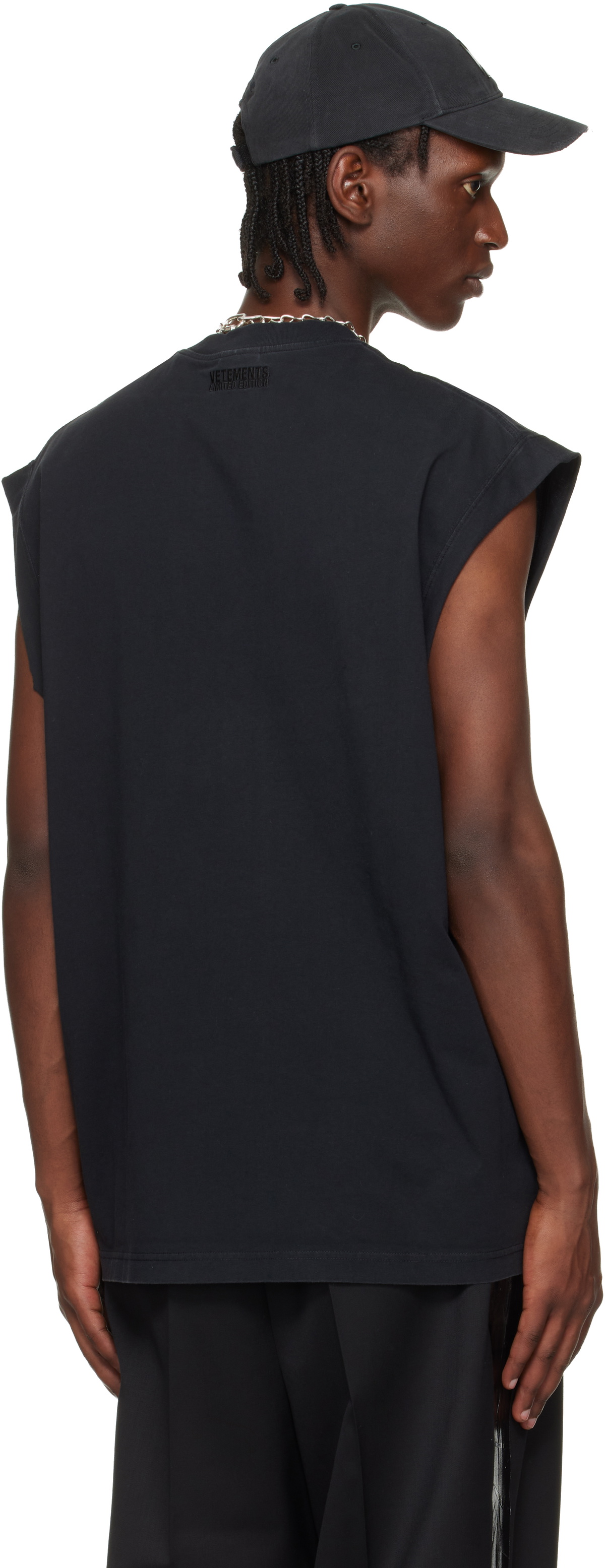 VETEMENTS Black 'SIN' Sleeveless Top
