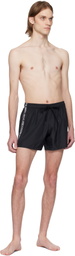 Moschino Black Logo Band Swim Shorts