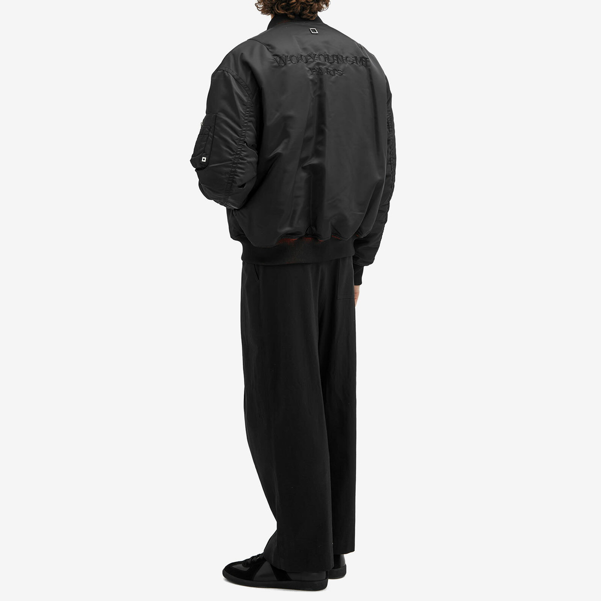 Wooyoungmi Men's Box Logo MA1 Jacket in Black