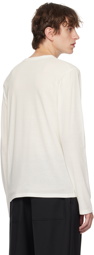 Jil Sander White Printed Long Sleeve T-Shirt