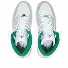 Air Jordan Men's 1 Mid SE 'Metallic Pack' Sneakers in White/Green/Smoke Grey