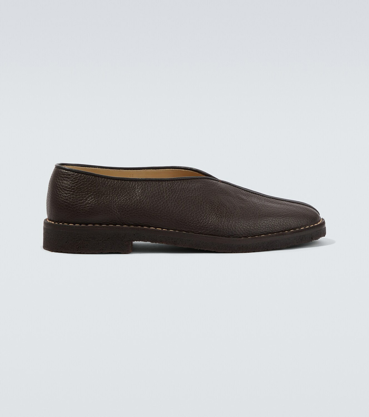 Lemaire Piped leather slip-on shoes