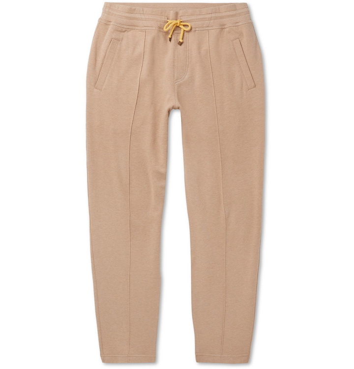 Photo: Brunello Cucinelli - Tapered Cotton-Blend Jersey Sweatpants - Brown
