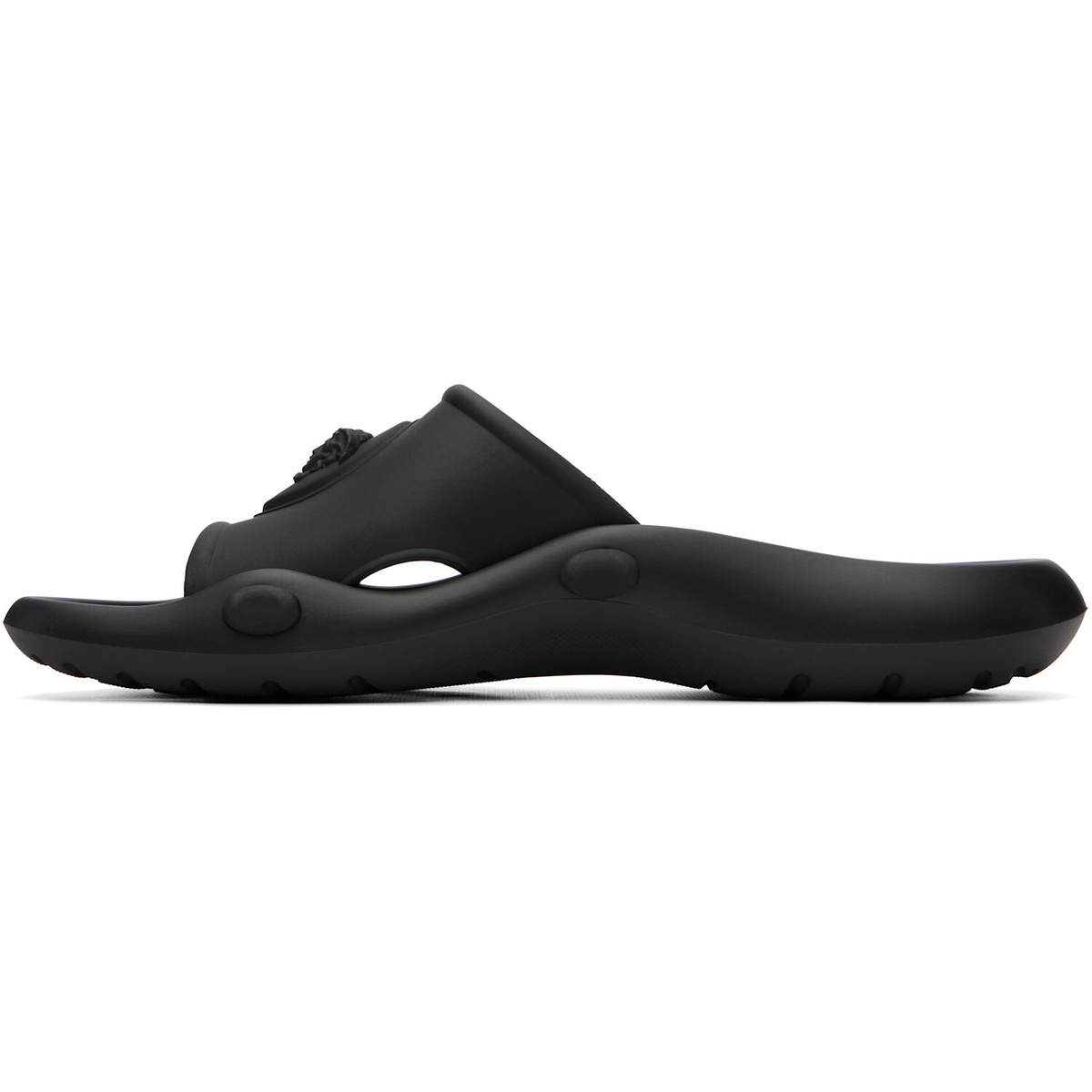Versace Black Medusa Rubber Slides