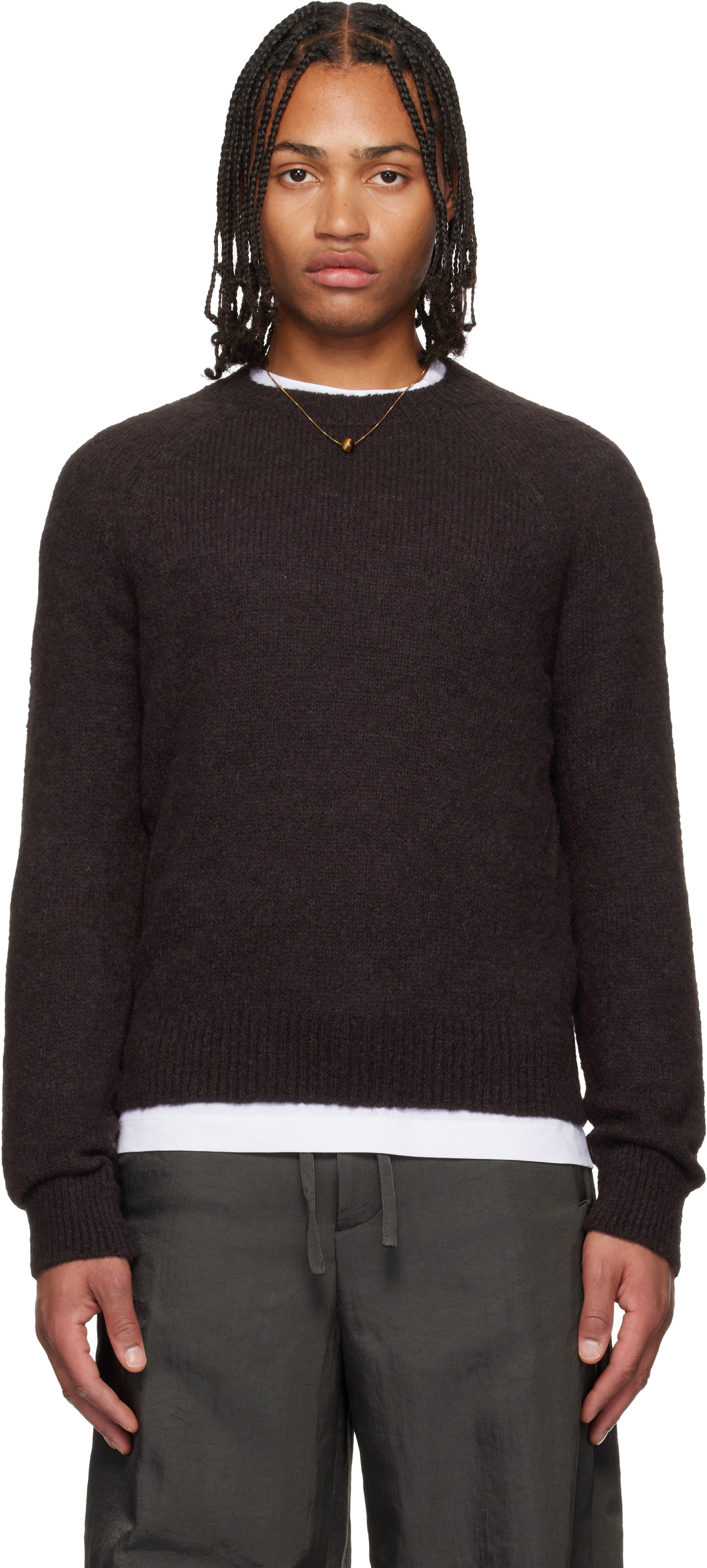 Dries Van Noten Navy Cable Zip Sweater Dries Van Noten