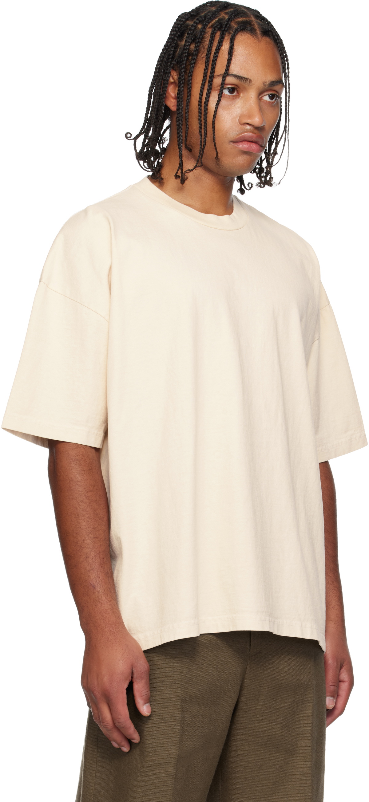 colbo Off-White Dropped Shoulder T-shirt