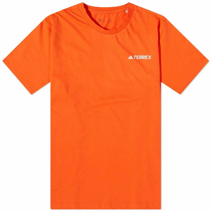 Photo: Adidas Men's Terrex Mountain 2.0 T-Shirt in Semi Impact Orange