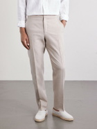 Zegna - Straight-Leg Linen Trousers - Neutrals