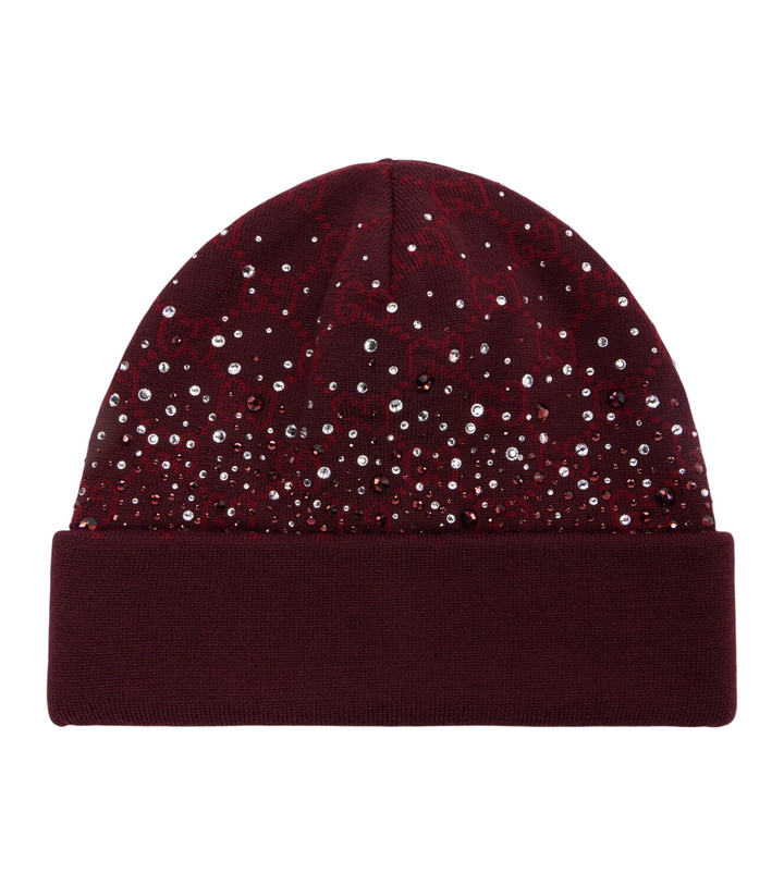 Photo: Gucci GG crystal-embellished wool beanie