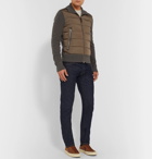 TOM FORD - Shell-Panelled Merino Wool Down Jacket - Army green