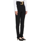 BALMAIN Black Stretch Belt Leggings