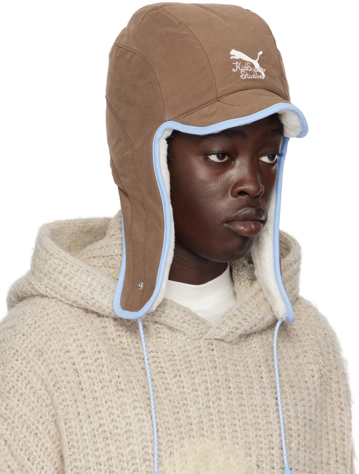 KidSuper Brown PUMA Edition Trapper Cap