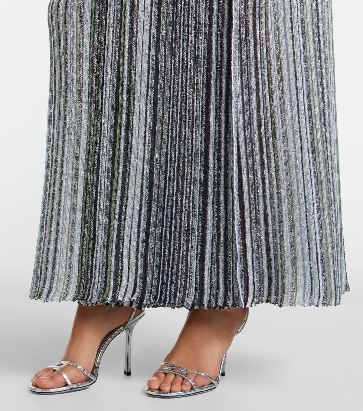 Missoni Striped lamé maxi dress